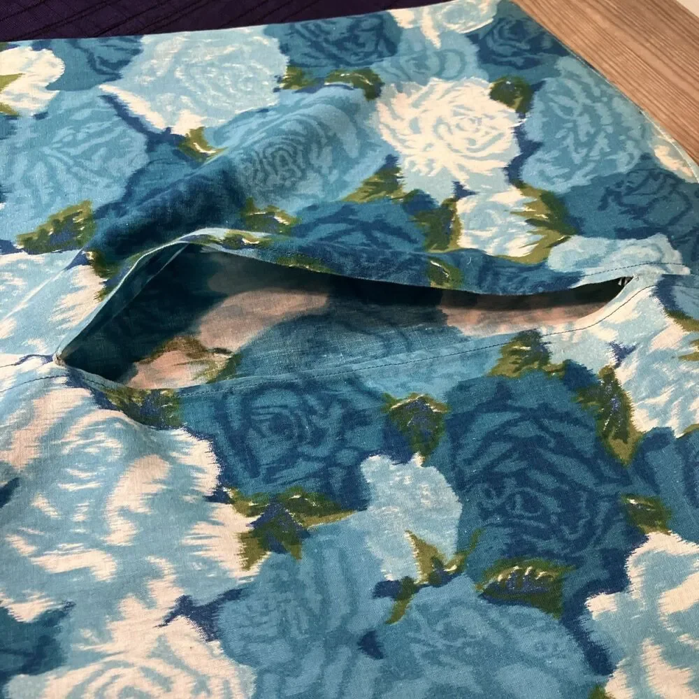VTG Mid Century Hanging Door / Closet Storage Bags Set Of 2 Fabric / Wood Hanger